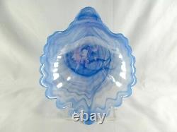 10 Murano Style Opalescent Glass Shell Bowls, 7-3/4, iridescent, slag, dish