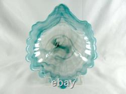 10 Murano Style Opalescent Glass Shell Bowls, 7-3/4, iridescent, slag, dish