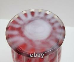 11 Fenton Art Glass Cranberry Spiral Opalescent Vase Ruffle Top Mint