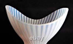 12 MCM UNO WESTERBERG PUKEBERG GLASSWORKS SWEDEN, OPALESCENT RIBBED VASE, c1948