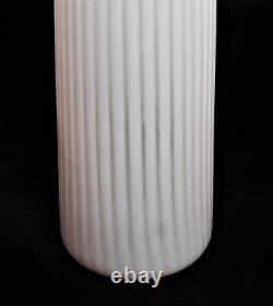 12 MCM UNO WESTERBERG PUKEBERG GLASSWORKS SWEDEN, OPALESCENT RIBBED VASE, c1948