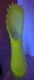 17-1/4 Usa Fenton Topaz Vaseline Opalescent Hobnail Art Glass Swung Vase Huge