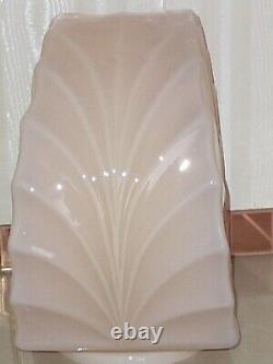 1920's Art Deco Pink Opaline Glass Lamp Shade