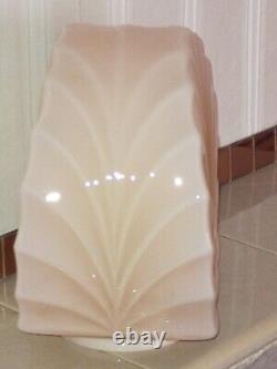 1920's Art Deco Pink Opaline Glass Lamp Shade