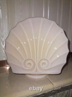 1920's Art Deco Pink Opaline Glass Lamp Shade