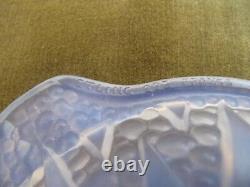 1930 french art opalescent glass fruit bowl & 8 cups Etling Bubble