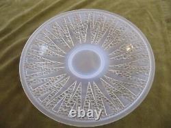 1930 french art opalescent glass fruit bowl & 8 cups Etling Bubble