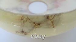 1930s ANTIQUE ART DECO MARBLED OPALINE GLASS SCONCE LAMPSHADE CHANDELIER