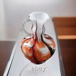 1960 Art In Glass Fiorentina Opaline Glass Vase from Stelvia Vetreria Barbieri