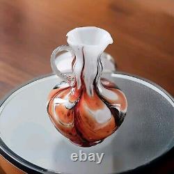 1960 Art In Glass Fiorentina Opaline Glass Vase from Stelvia Vetreria Barbieri