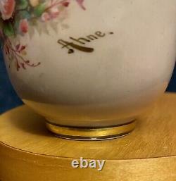 19th-C Victorian Bohemian Art Glass Vase Cherub Putti Angel by Josef Ahne 7.5