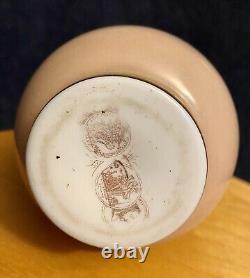 19th-C Victorian Bohemian Art Glass Vase Cherub Putti Angel by Josef Ahne 7.5