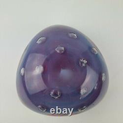 20th Century Murano Art Glass Opalescent Cased Triform Bowl Red Interior Barbini