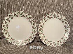2 flat plates LUMINARC made in France opalin glass deco art nouveau