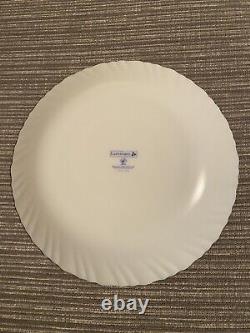 2 flat plates LUMINARC made in France opalin glass deco art nouveau