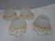 4 X Art Deco Beaded Tiffany Light Lamp Shades Opaline Milk Glass Dome Pendant