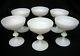 6 French Portieux Vallerysthal White Opaline 4 Champagne/sherbet Glasses