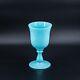 7 French Opaline Glass Blue Goblet Portieux Vallerysthal