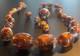 Antique 14 Germany Made Opalescent Necklace Murano Venetian Fire Art Glass Foil