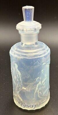 ANTIQUE Sabino Opalescent Art Glass Perfume Scent Bottle Nudes France