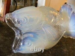 ART DECO OPALESCENT GLASS VASE by Géza Hiecz ETLING France. CIRCA 1925