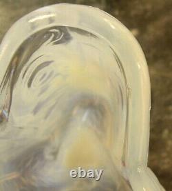ART DECO OPALESCENT GLASS VASE by Géza Hiecz ETLING France. CIRCA 1925