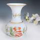 A Baccarat Opaline Floral Vase C1860