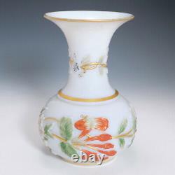 A Baccarat Opaline Floral Vase c1860