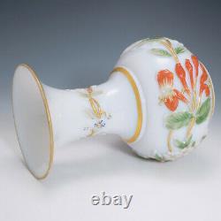 A Baccarat Opaline Floral Vase c1860