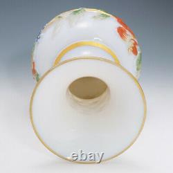 A Baccarat Opaline Floral Vase c1860