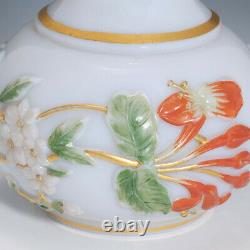 A Baccarat Opaline Floral Vase c1860