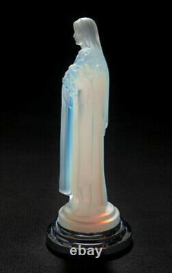 A Rare Etling Art Deco Opalescent Glass Figure Saint Theresa of the Roses