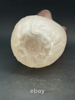 American Art Glass Nikolas Weinstein Sculptural Opaline Glass Vase Honey Red Tip