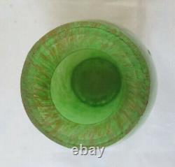 Ancient Opaline Glass Vase from France Art Deco Flower Pot BM35