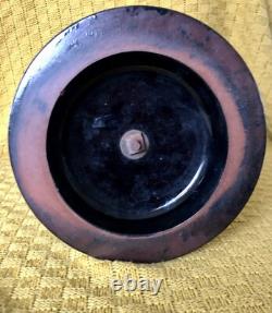 Antique 1920's Art Deco Patterned Opaline Glass Oil Lamp In Original Condition