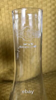 Antique 1920's Art Deco Patterned Opaline Glass Oil Lamp In Original Condition