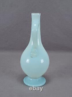 Antique 19th Century Beykoz Ottoman Empire Turkish Opaline Glass Rose Water Ewer