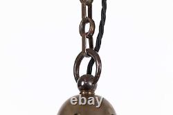 Antique Art Deco Hailwood & Ackroyd Stepped Opaline Glass Pendant Lamp Light