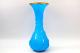 Antique Baccarat Pale Blue Opaline Glass Vase Embossed Nouveau Flowers C1870
