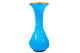 Antique Baccarat Pale Blue Opaline Glass Vase Embossed Nouveau Flowers C1870