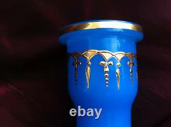 Antique Bohemian Opaline Glass Vase / Hookah base Qajar