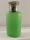 Antique Daum Nancy Perfume Glas Uranium Opaline Ouraline Scent Bottle Silver Lid