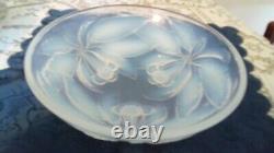 Antique French Opalescent Cherry art glass bowl signed G Vallon 23.5 cm 1920's