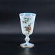 Antique French Opaline Glass Vase Or Goblet White Hand-painted'bulle De Savon