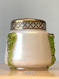 Antique Loetz/kralik Art Nouveau Iridescent Opalescent Glass Rose Bowl