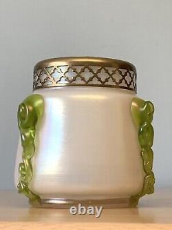 Antique Loetz/kralik Art Nouveau Iridescent Opalescent Glass Rose Bowl