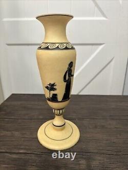 Antique Opaline Glass Baccarat Grand Tour Greek Exekias Hand Painted Vase 1850's