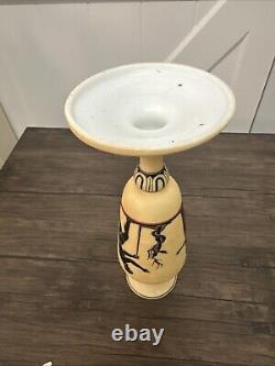 Antique Opaline Glass Baccarat Grand Tour Greek Exekias Hand Painted Vase 1850's
