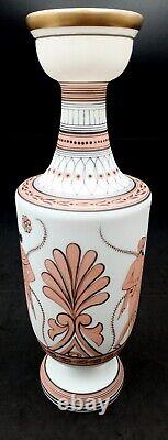 Antique Opaline Glass With Etruscan Style Decorations Late Victorian 40.8 cm 16