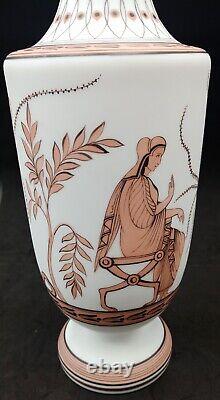 Antique Opaline Glass With Etruscan Style Decorations Late Victorian 40.8 cm 16